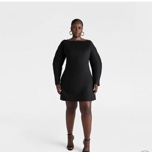 KBB by Kahlana Black Sweatshirt Midi Dress